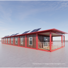 maison de conteneurs avec énergie solaire